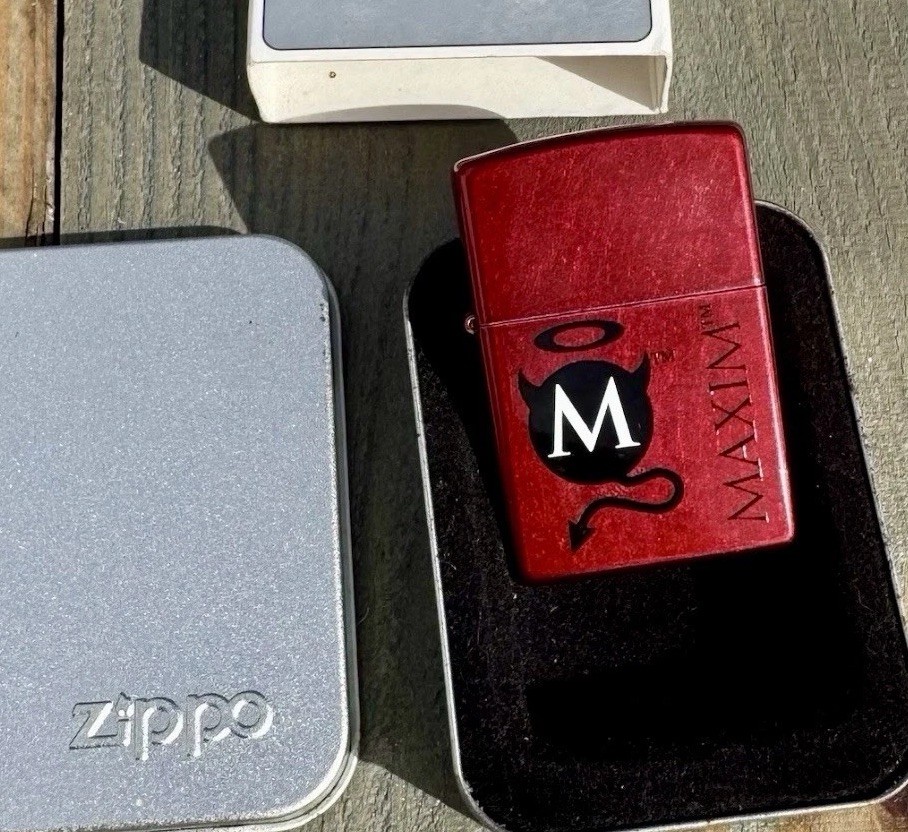 GHOST SET NEW Zippo Maxim Lighter’s Set J-05 Matching Red & Chrome GRAIL 1-OF-1