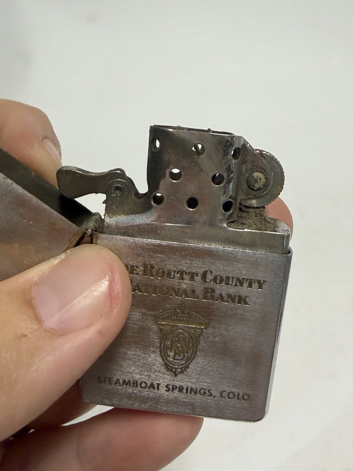 Vintage Zippo Lighter Routt County National Bank