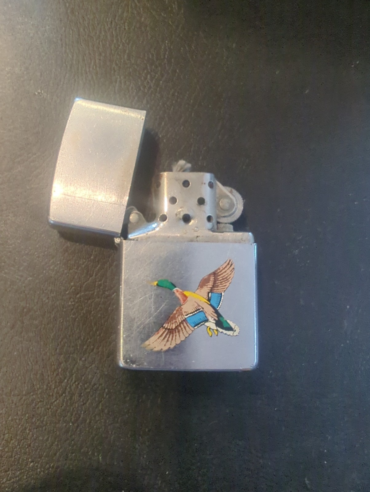 ZIPPO FLYING MALLARD DUCK LIGHTER WILD LIFE K 91 Date Code No Spark