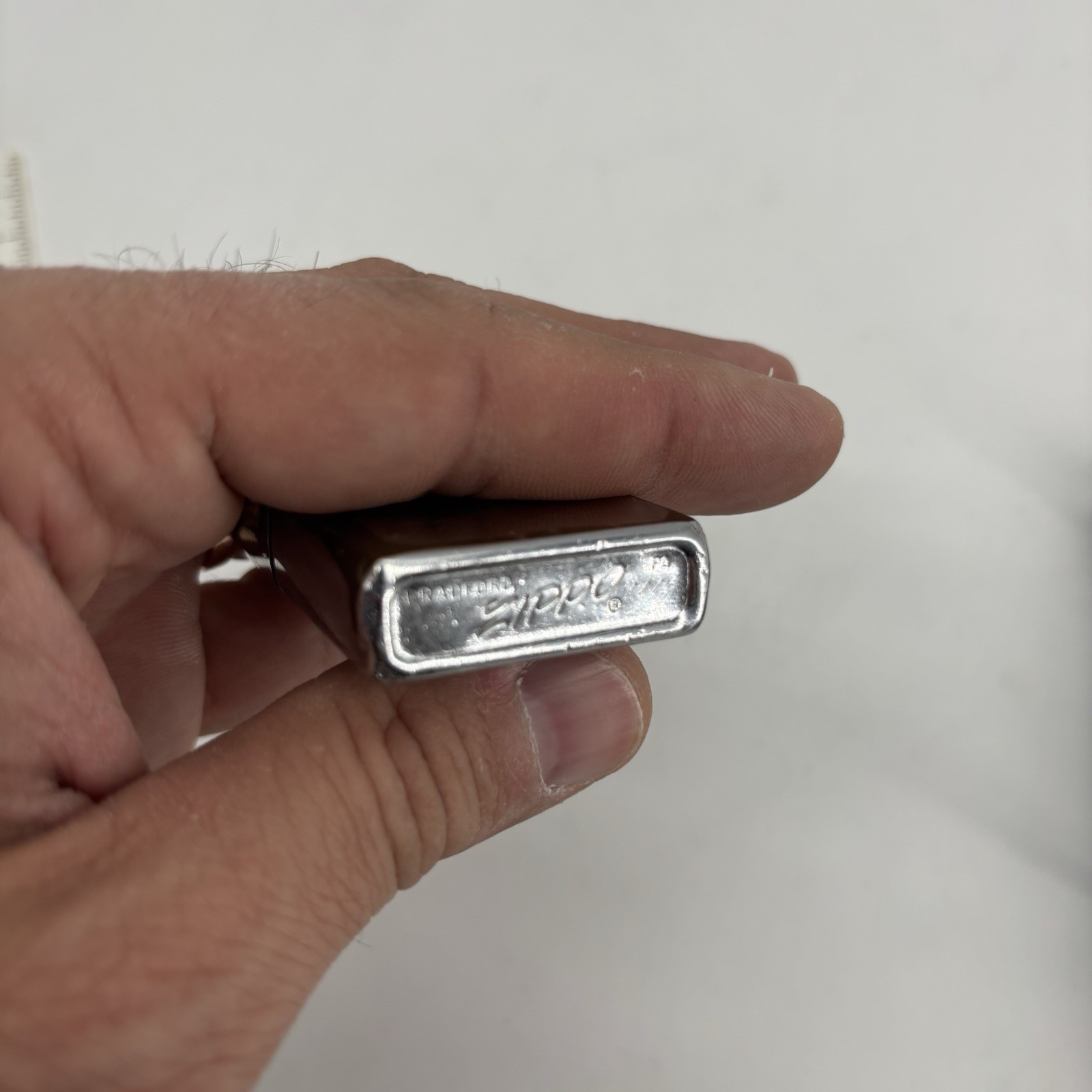 Vintage Mack Trucks Chrome Zippo Lighter Untested Plastic Case
