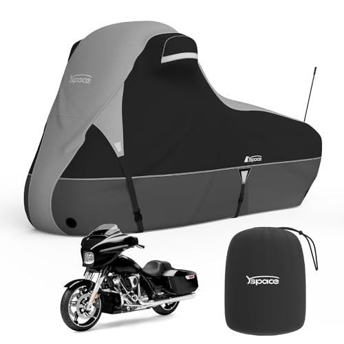 YSAPCE Motorcycle Cover 600D Waterproof for Harley Davidson Touring Side Box