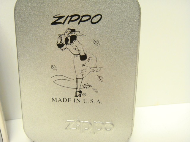 ZIPPO GIRL BLUE ANODIZED HIGH POLISHED WINDY PINUP GIRL LIGHTER 67/100 SEALED