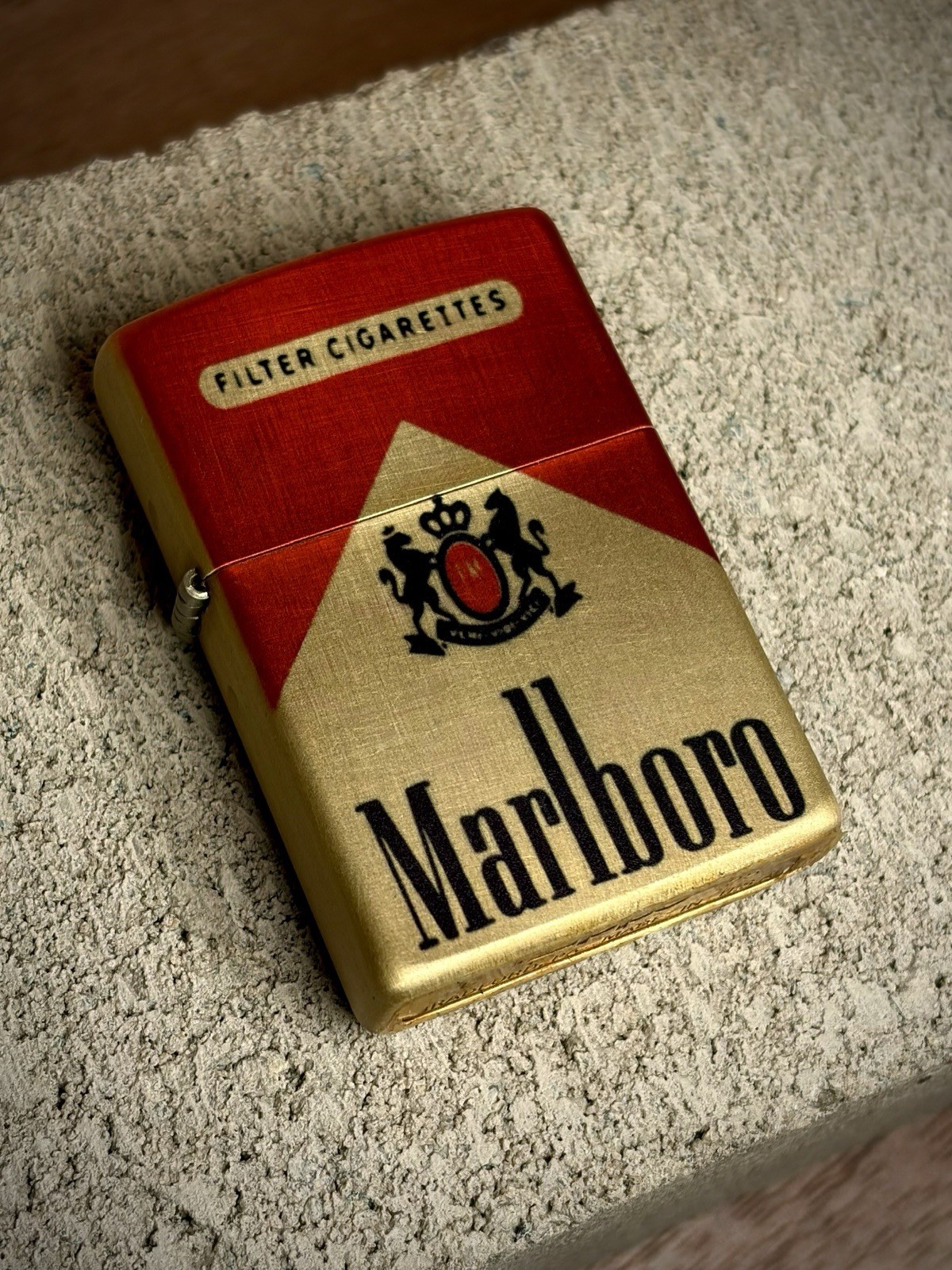 Custom Gold Vintage Inspire Collectible EDC Marlboro Zippo Lighter
