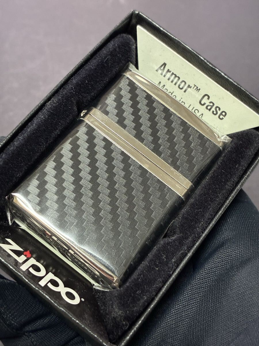 zippo 4 sided carbon armor special processing rare model made in 2022 Armor Case