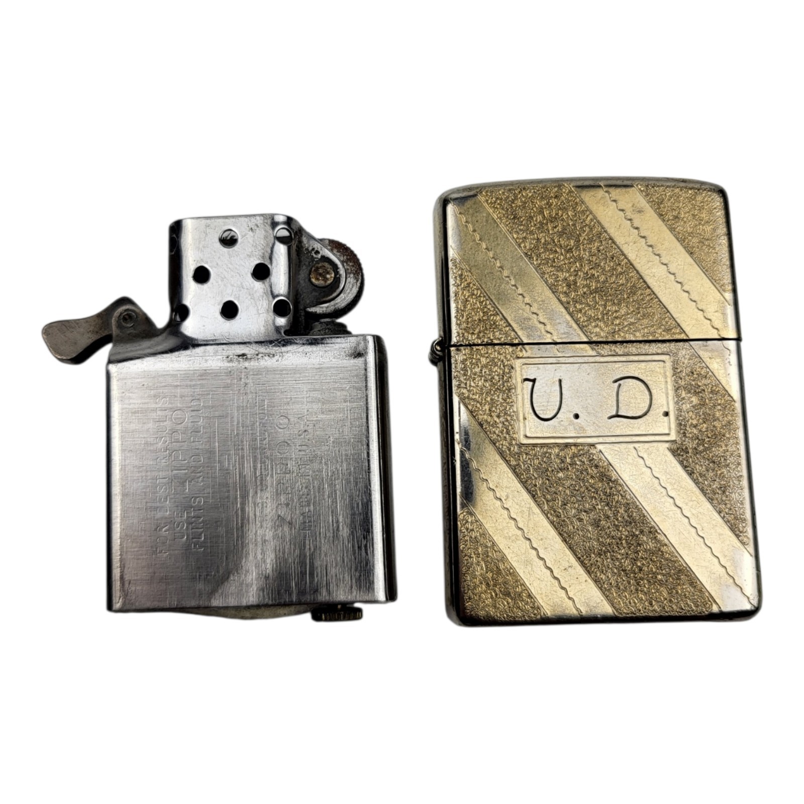 1976 Golden Full Size Lighter Vintage Needs Flint