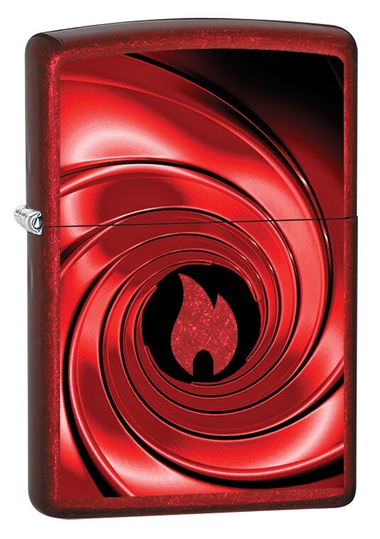 Red Swirl Design Zippo Lighter (Zippo Code 21063-080247)