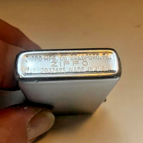 Scarce 1946 Brushed Chrome 3 Barrel Hinge ZIPPO Lighter with Orig Insert EX