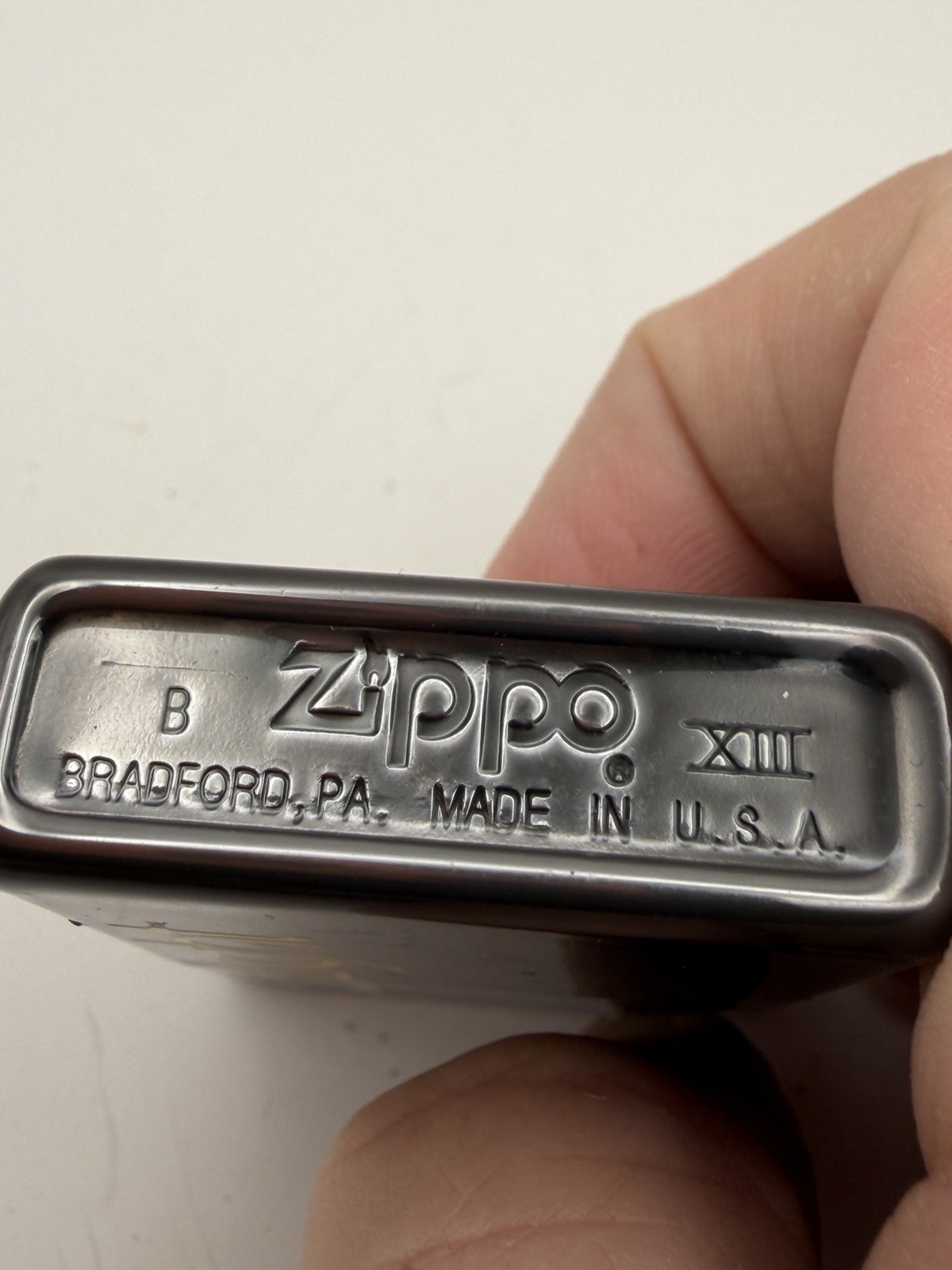 Vintage 1997 Ziplight Logo Midnight Chrome Zippo Ziplight New