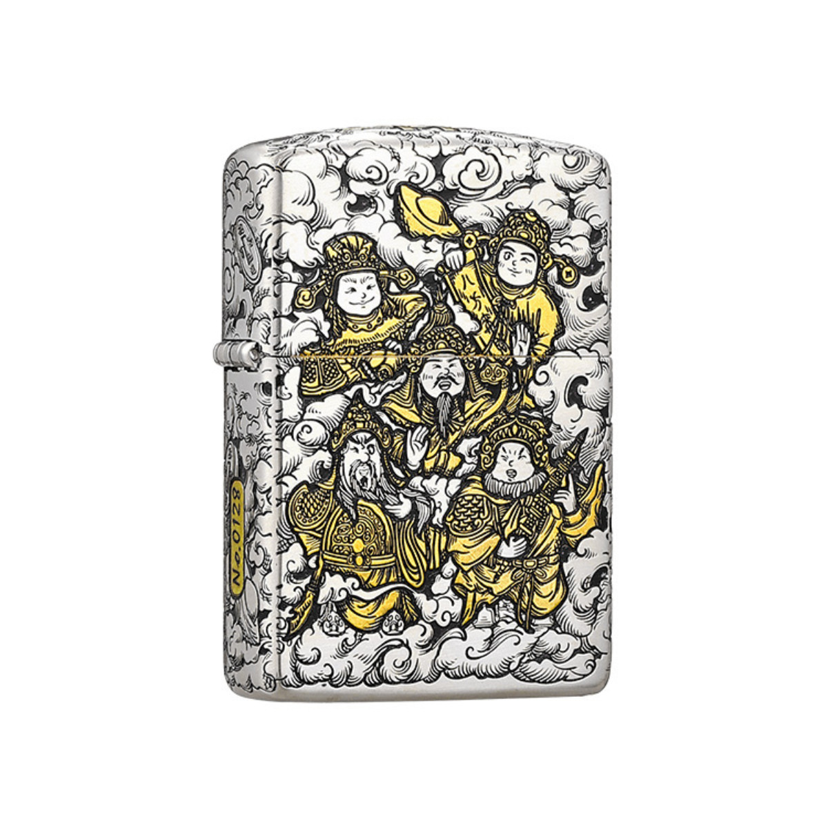 Zippo Armor Five-Way God of Wealth Lighter Smoked Silver Limited Edition