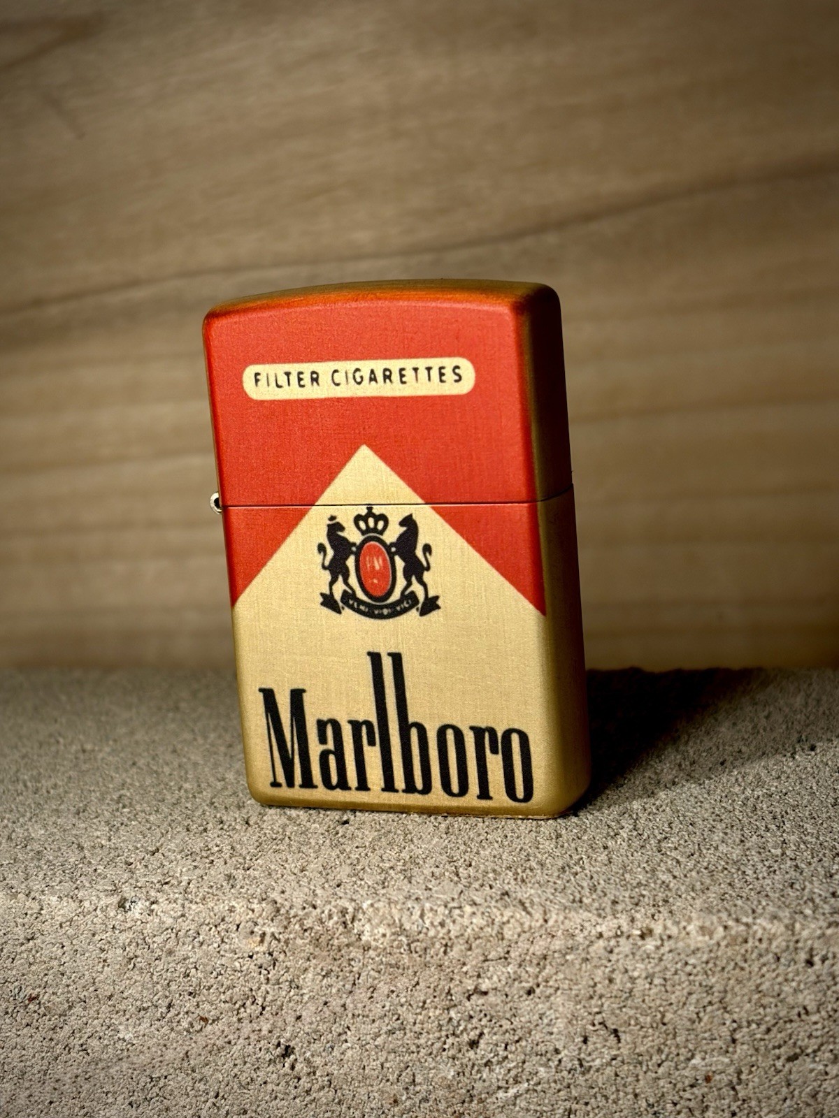 Custom Gold Vintage Inspire Collectible EDC Marlboro Zippo Lighter