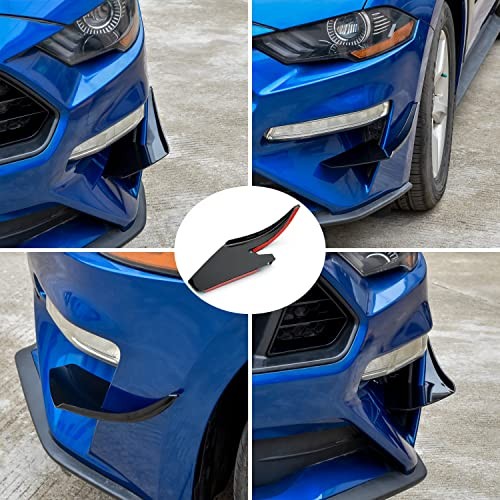 Front Lower Bumper Dive Plane Canards for Ford Mustang 2018-2023, Shark Fin