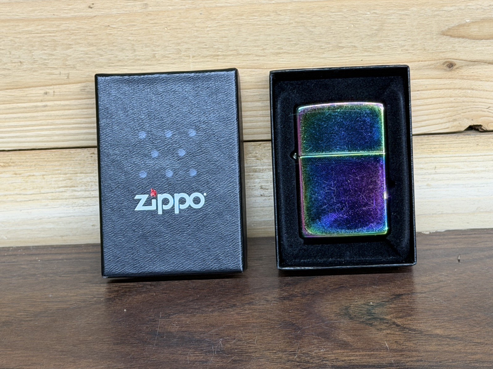 Zippo Windproof Spectrum Lighter # 151 With Original Box Zippo A 10 USA NICE