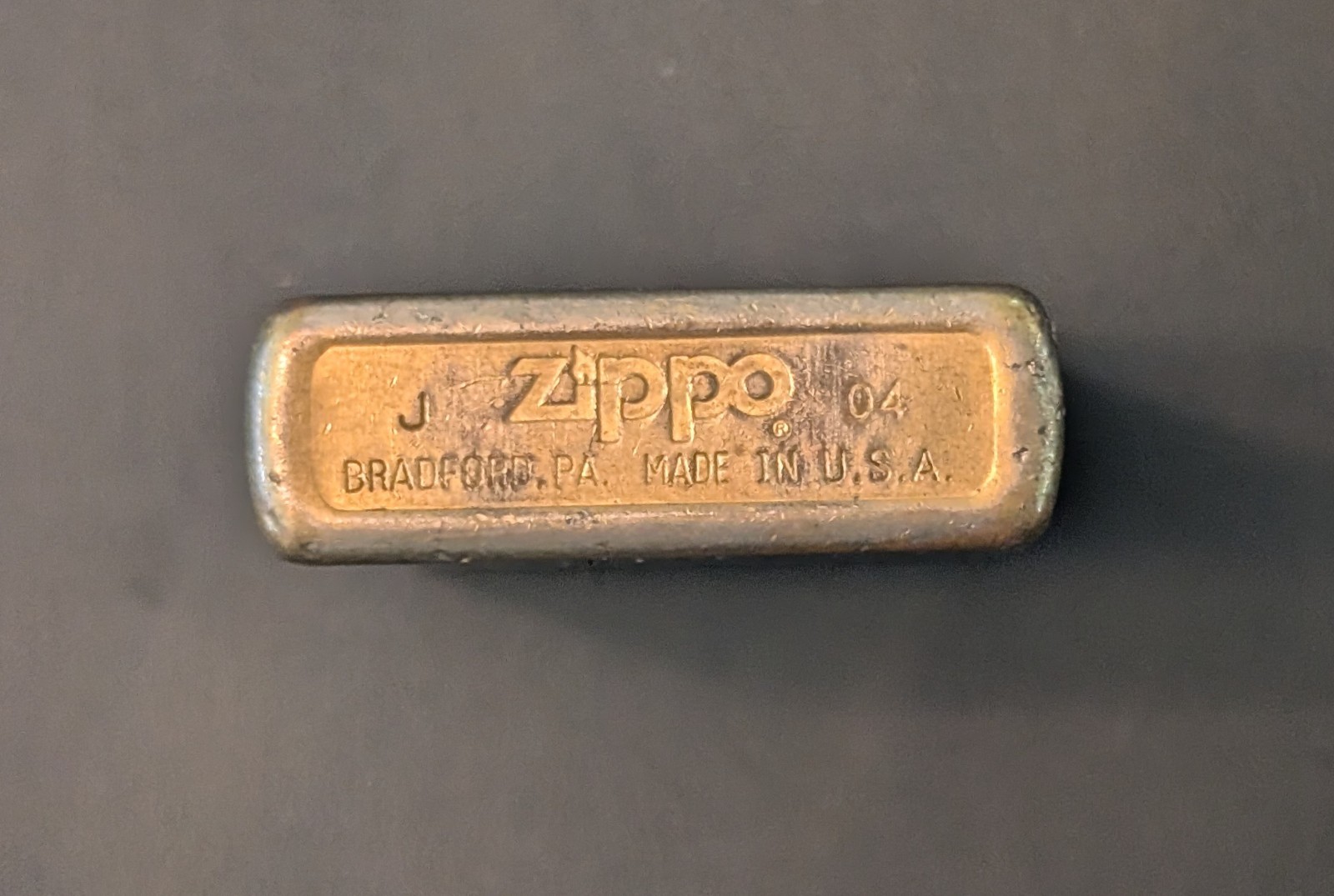 Vintage Zippo Brass Pocket Lighter