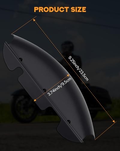 Motorcycle Lower Triple Tree Wind Deflector Compatible with Harley Matte Black