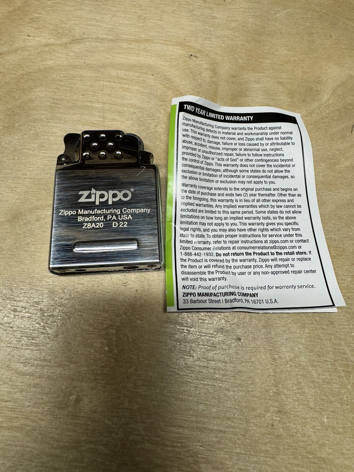 Zippo Soft Flame Butane Lighter Insert – Yellow Flame – 65800 rA – New