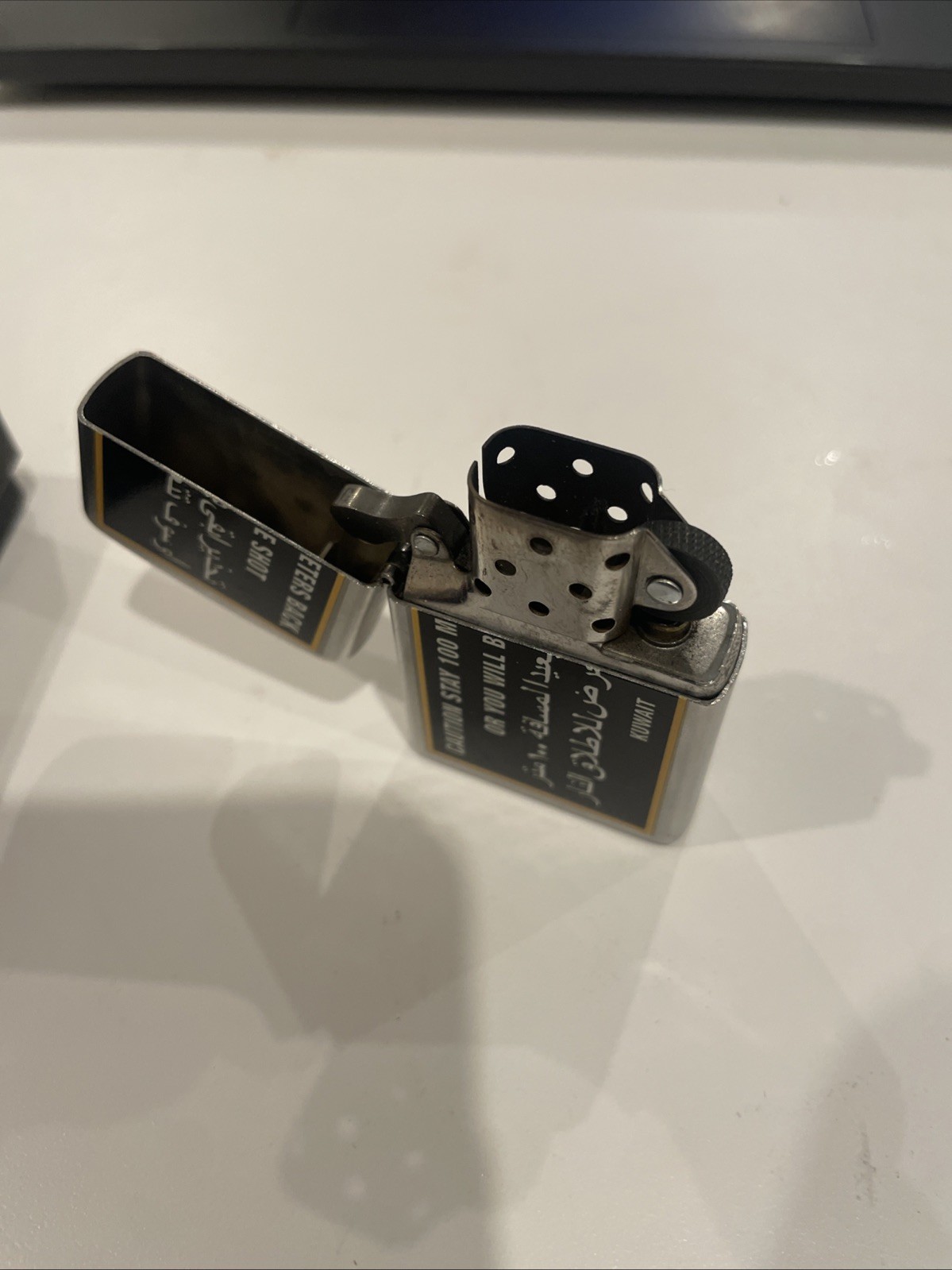 SUPER RARE 2013 GWOT Kuwait Zippo Lighter With Box