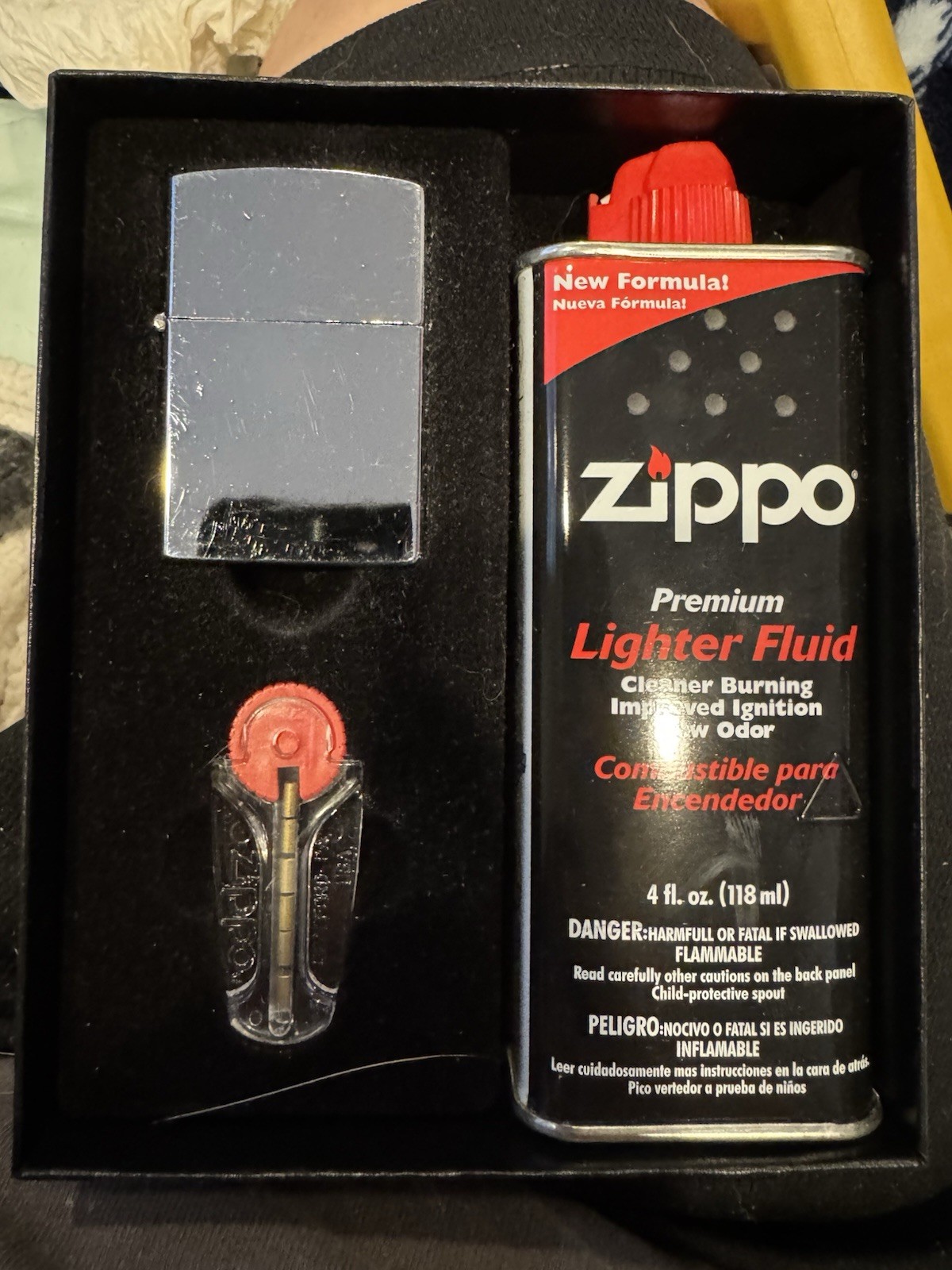 Zippo Lighter Gift Set with Lighter and Extra Flints