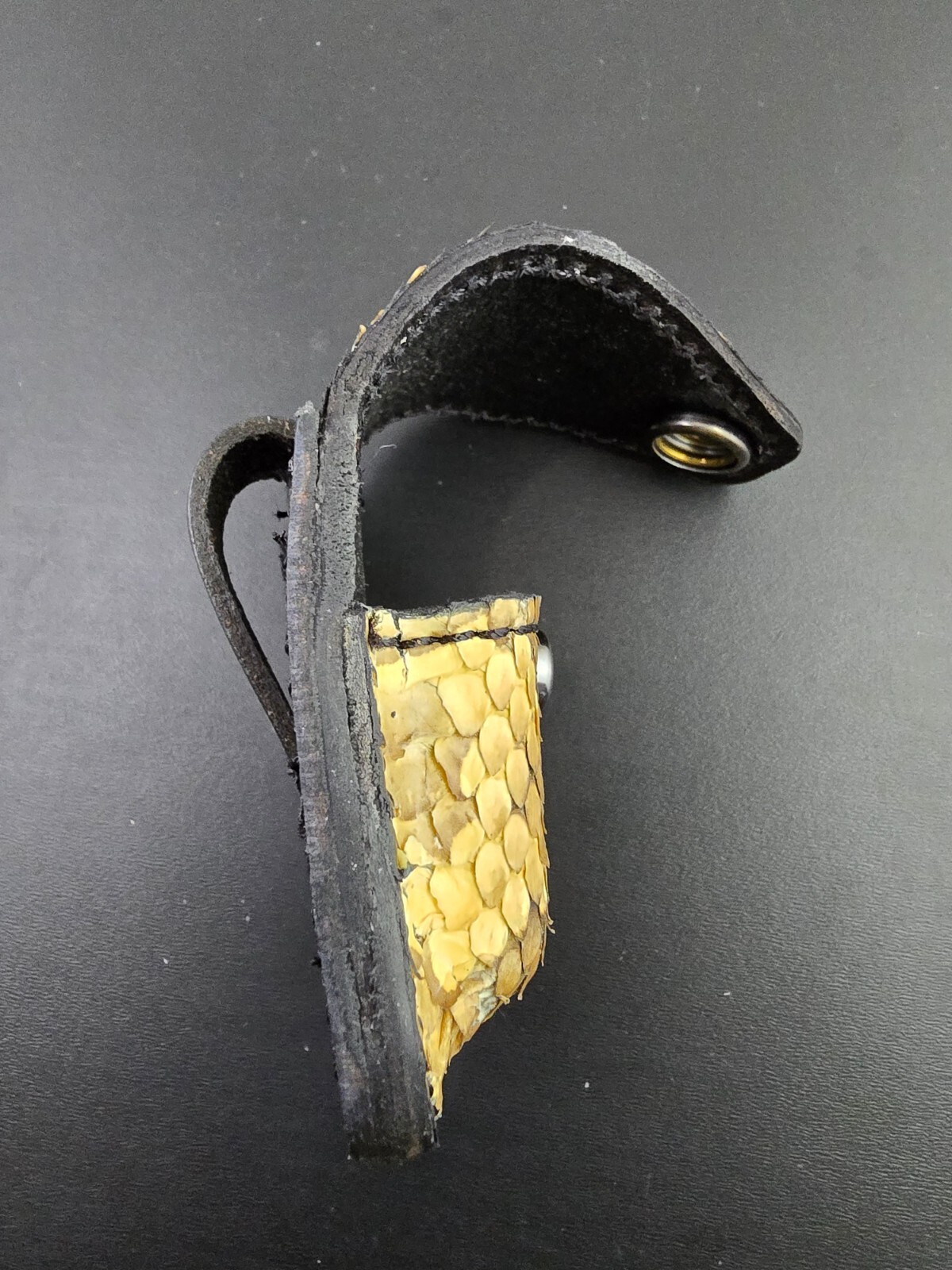 Real Cotton mouth snake skin ZIPPO lighter case Pouch holder natural color new