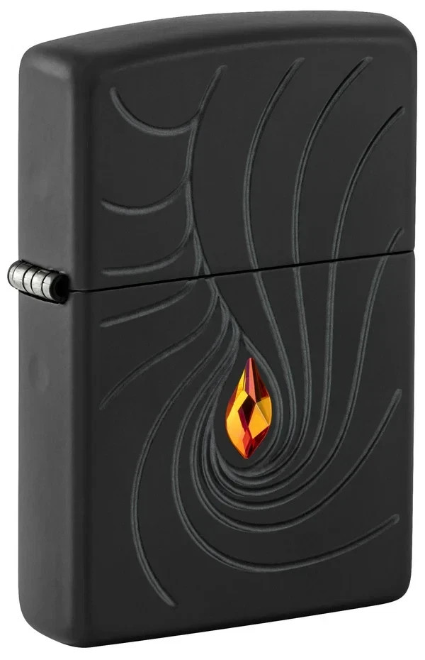 Zippo Crystal Waves Design Armor Deep Carve texture Black Matte 46777