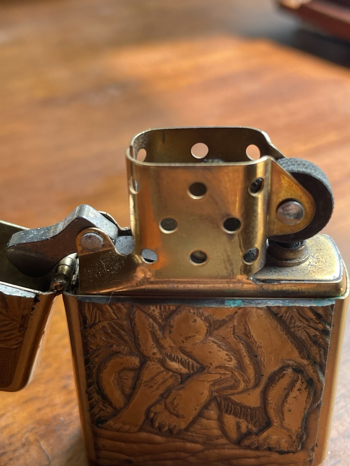Endangered American Cougar Zippo Lighter And Zippo Case Works