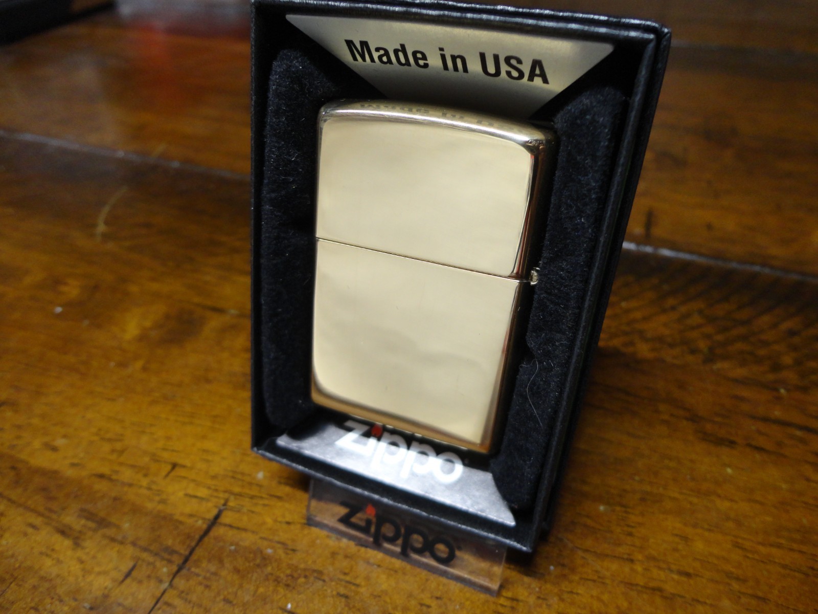 RILEY’S 66 BRASS ZIPPO LIGHTER MINT IN BOX LOOK 1 OF 28