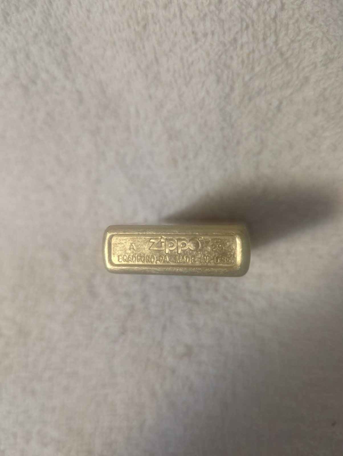 A 25 VINTAGE ZIPPO SLIM FLIP TOP Brass LIGHTER , Pre-owned, Bradford,PA,