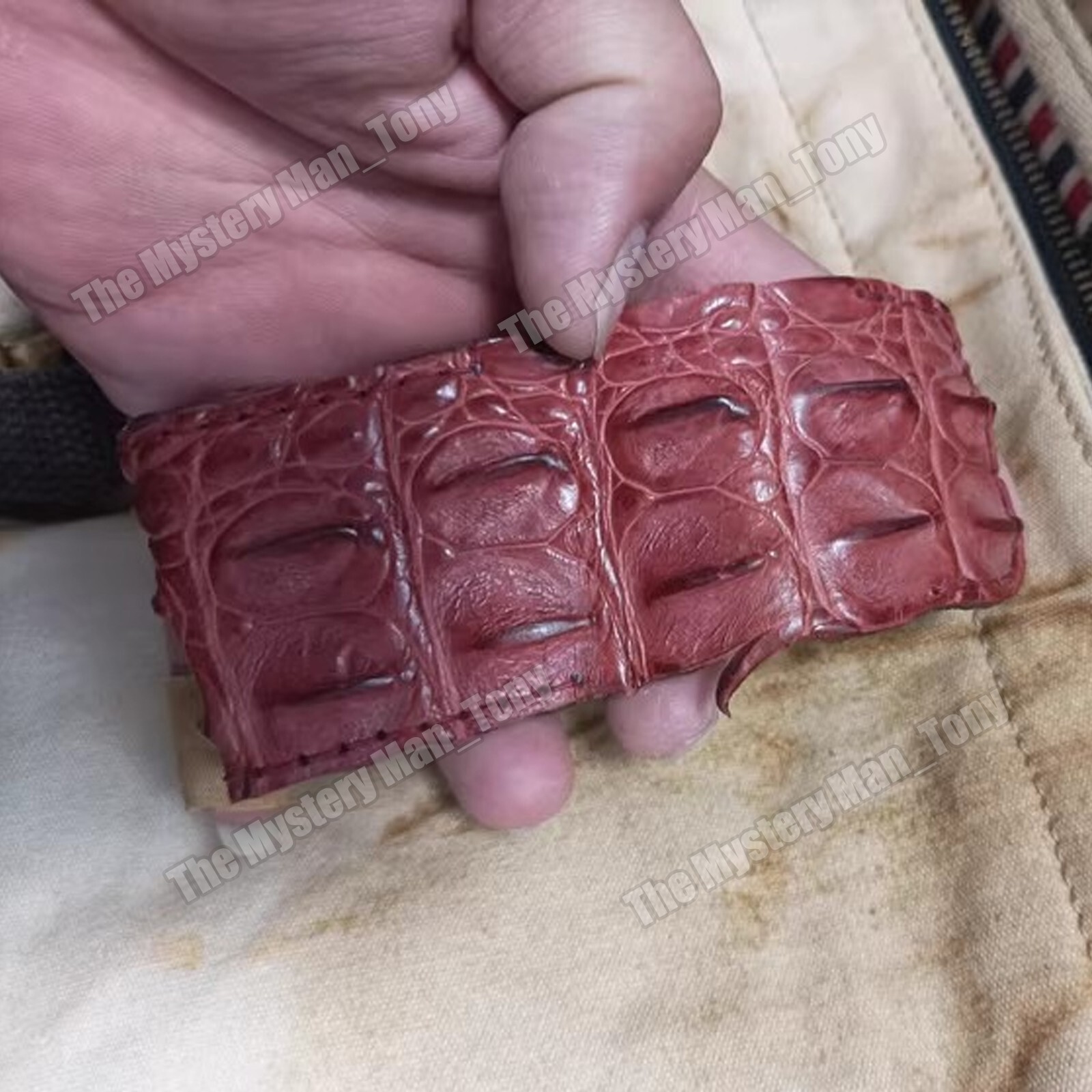 Handmade Crocodile Leather Lighter Storage Bag Protective Case for Zippo Lighter