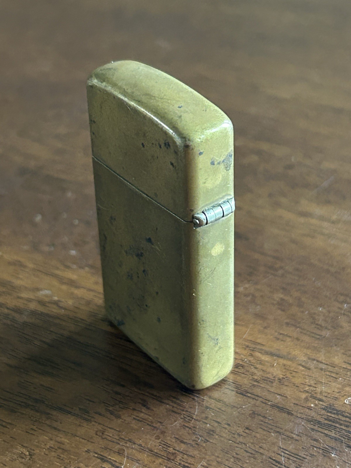 Zippo Lighter Solid Brass H XIV Slim Skinny Old Vintage
