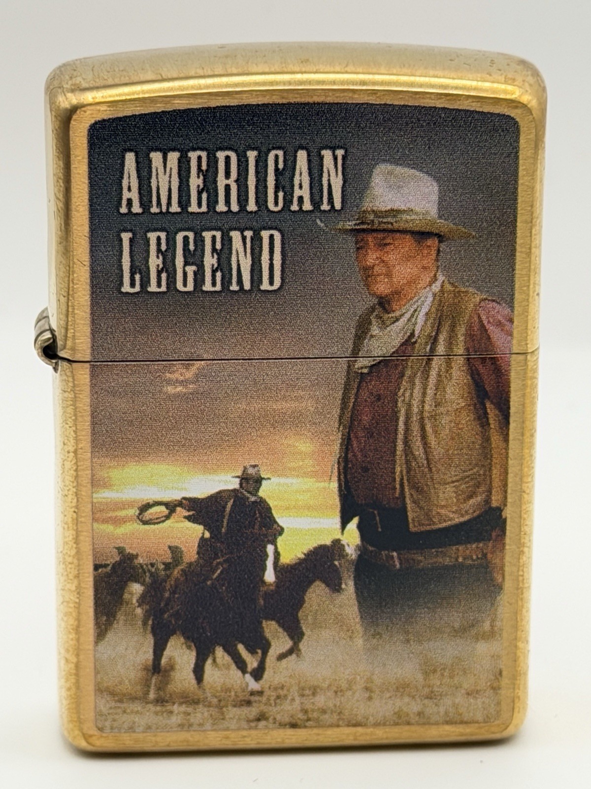 Rare 2016 John Wayne American Legend Brass Zippo NEW Bradford Exchange B34