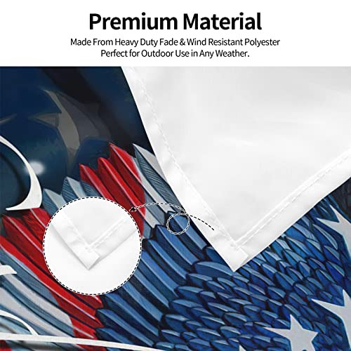 God Bless American Flag Eagle Patriotic Happy July 4th Welcome Party Black12