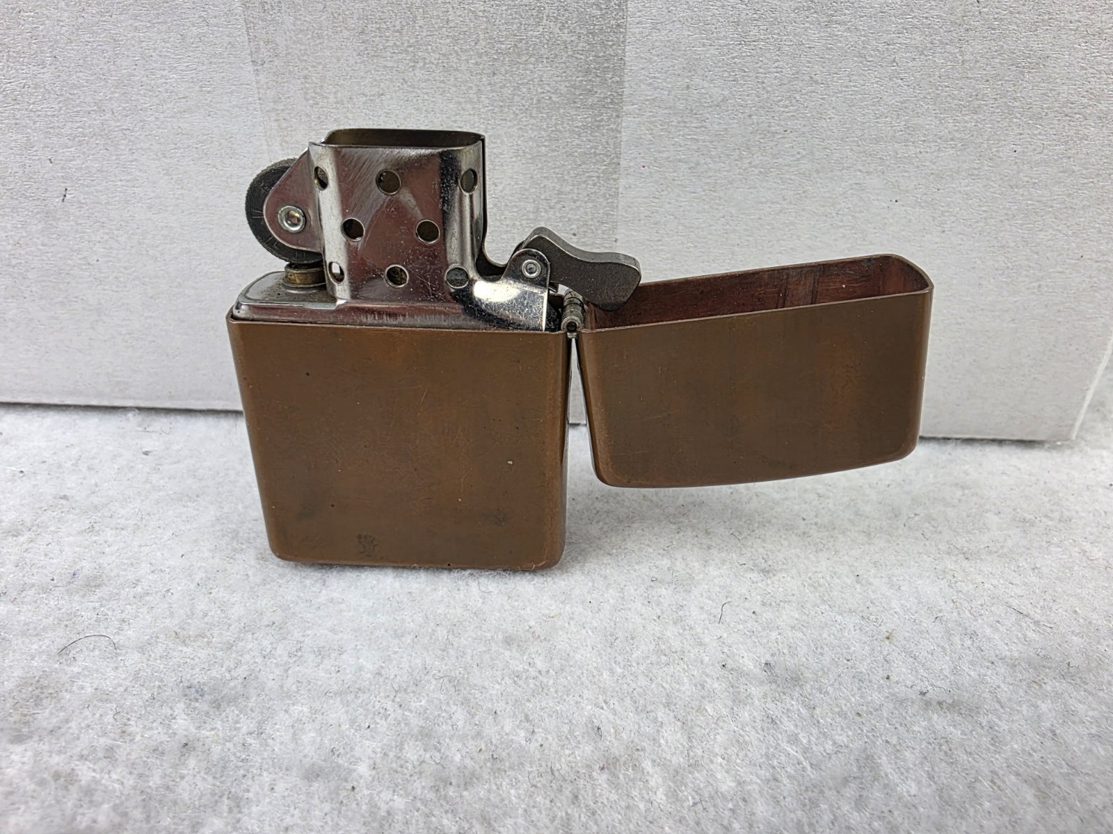 Vintage 2003 Zippo Solid Copper Lighter C-03 Made In USA Good Condition