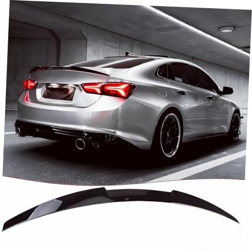 STSEV01 Rear Spoiler Wing Fit for Chevrolet Chevy Malibu Gloss Black