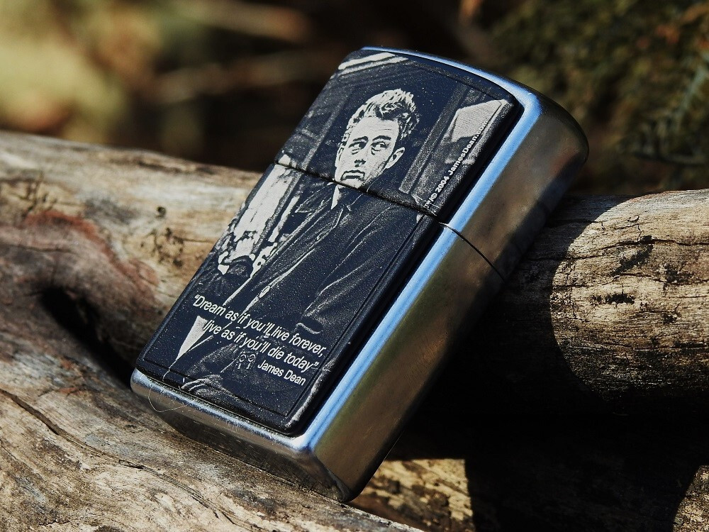 Zippo Lighter – James Dean – Dream – Dream as if you’ll live forever – Quote