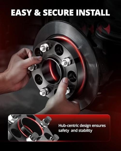 5×4.5 Wheel Spacers Compatible with Ford Mustang 2015-2024, 5×114.3 mm 1 inch
