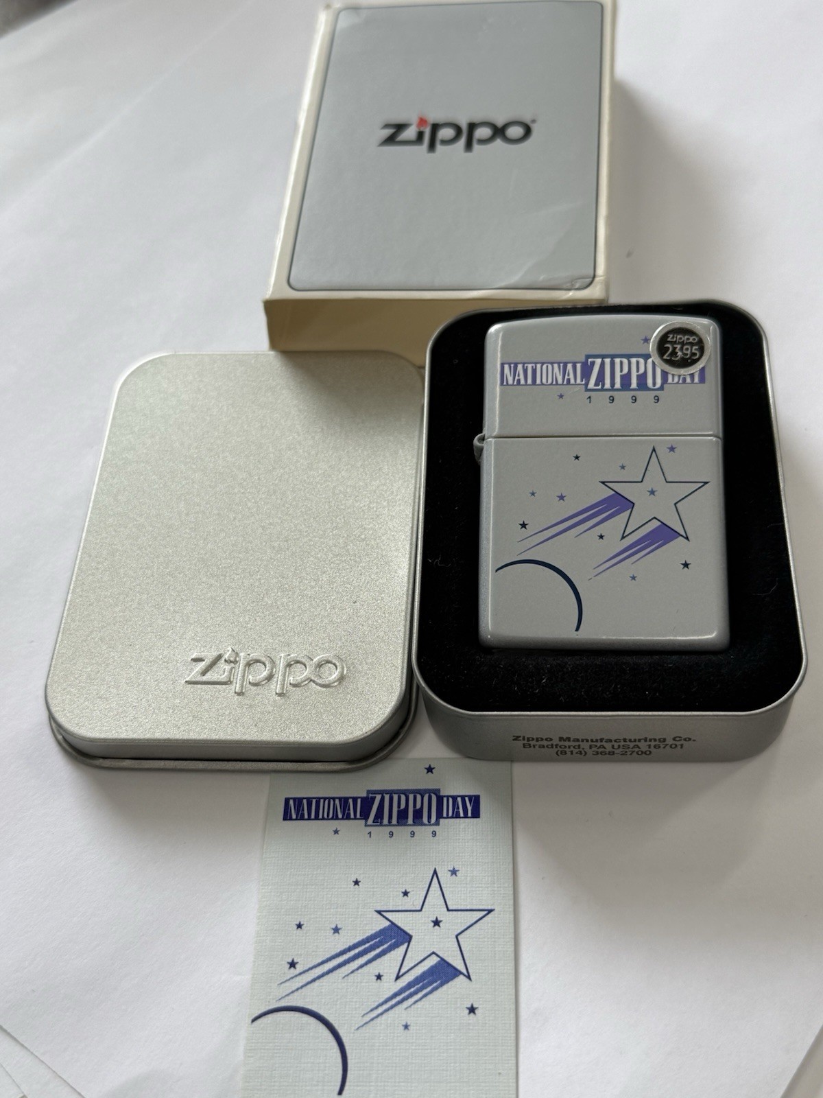 ZIPPO 1999 NATIONAL ZIPPO DAY LIGHTER SEALED IN BOX C680