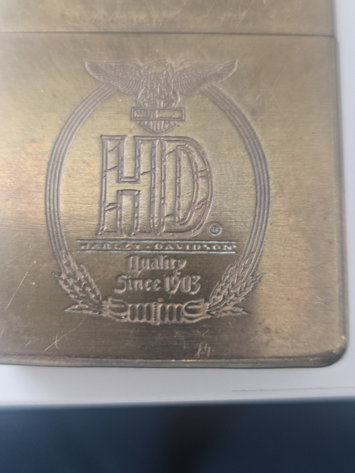 ZIPPO 1932-1989 HARLEY DAVIDSON SOLID BRASS VERY RARE VINTAGE