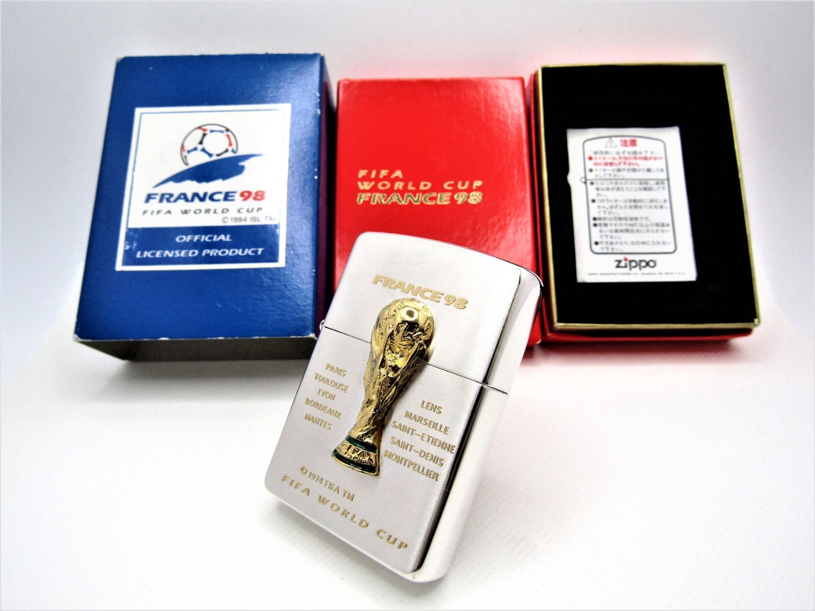 FIFA World Cup France98 Limited ZIPPO 1995 MIB Rare