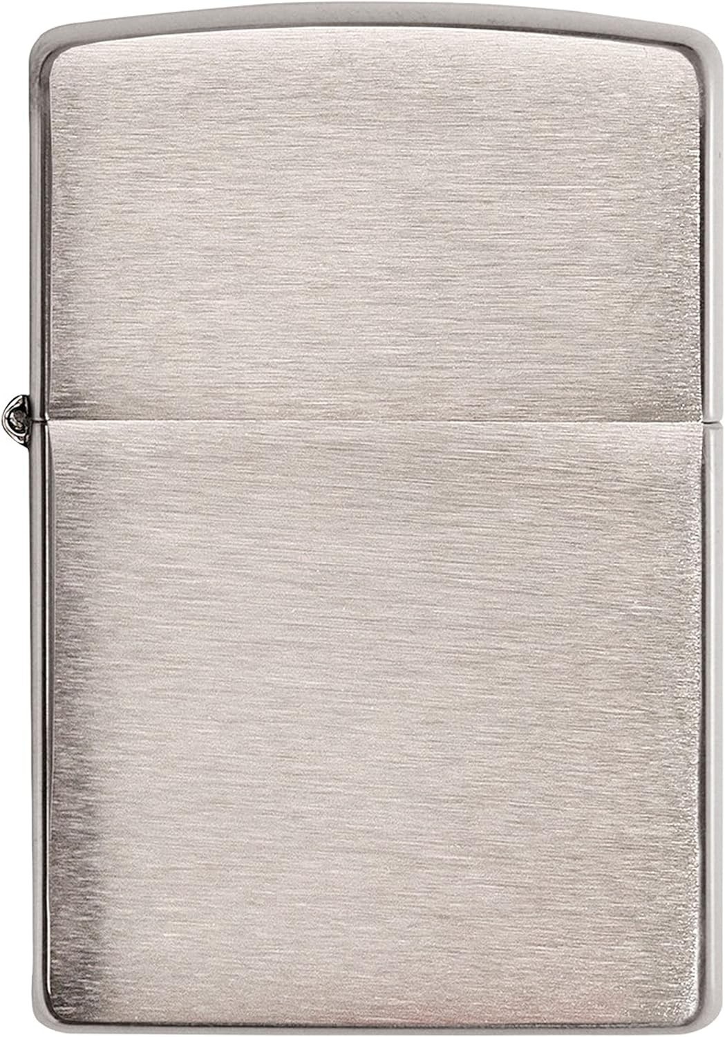 Timeless Classic Pocket Lighter – Durable Brushed Chrome, Windproof & Refillable