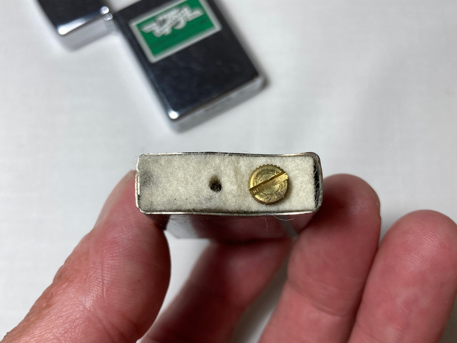 Vtg Advertising Zippo Slim Ebenezer Oil Co. Wellsville NY 75th Anniversary 1991