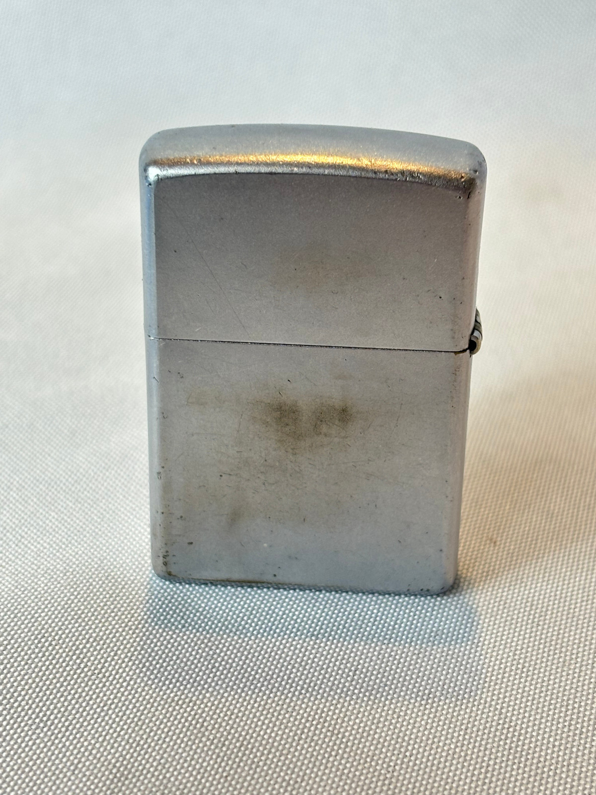 2000 Zippo Lighter Brushed Chrome Hinged Lid Smoking Accessory In Original Box