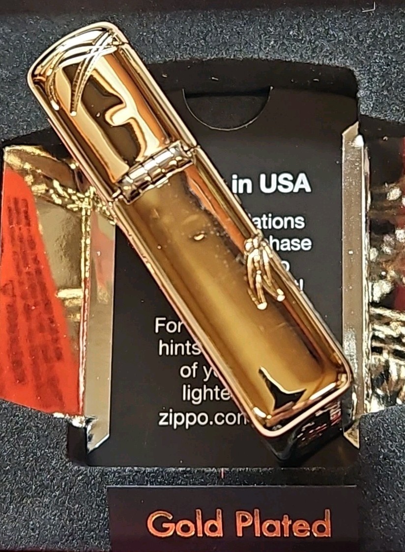 ZIPPO LIGHTER CHINESE DRAGON GOLD PLATED ARMOR 360° MULTICUT ENGRAVING NEW