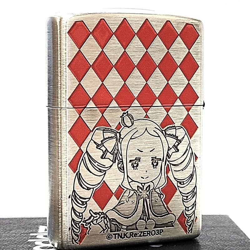 Zippo Re Zero Beatrice Silver Satin Etching 2 Sided Processing Lighter Regular