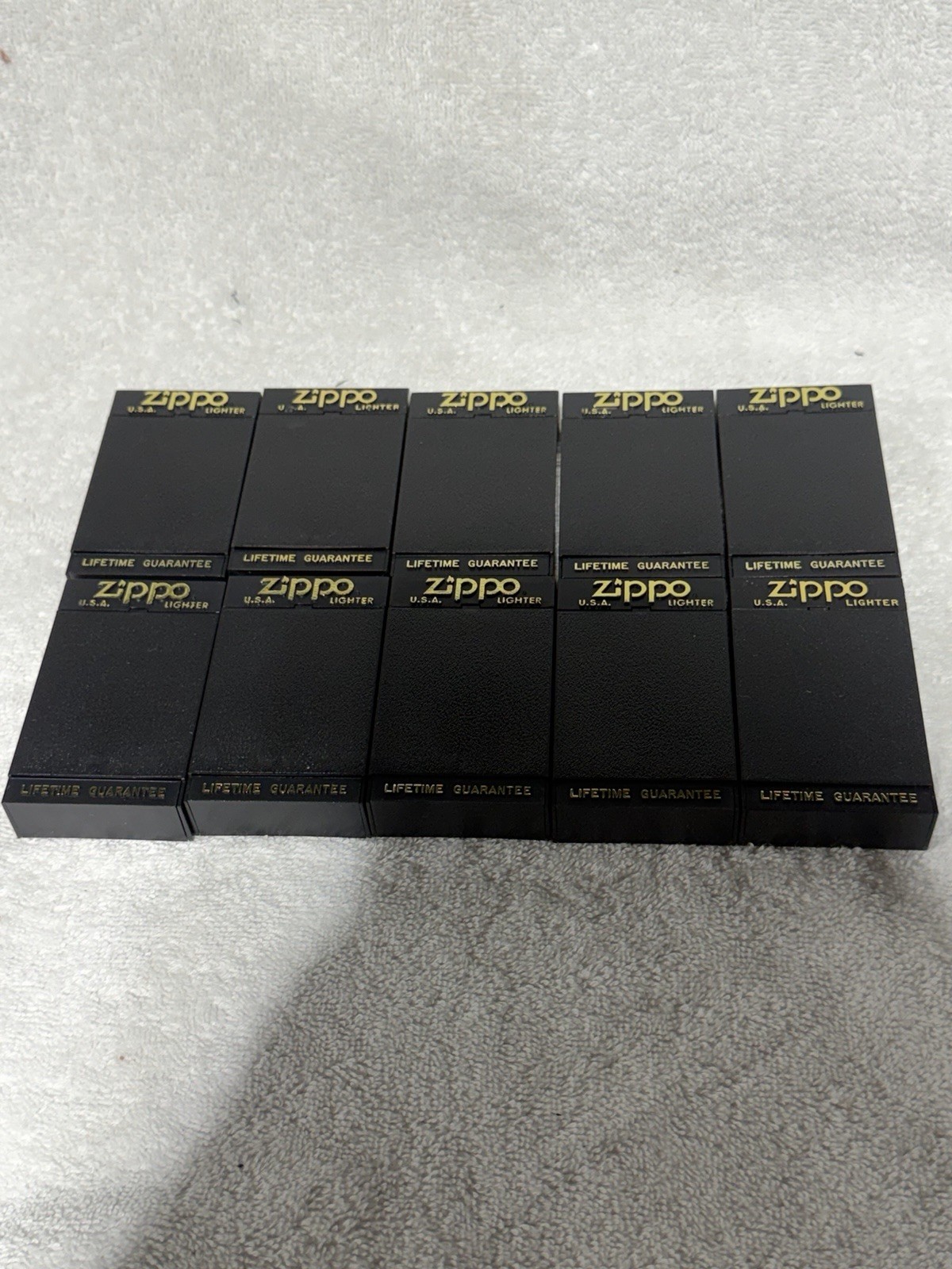 Vintage Lot Of 10 EMPTY Plastic Zippo Boxes New