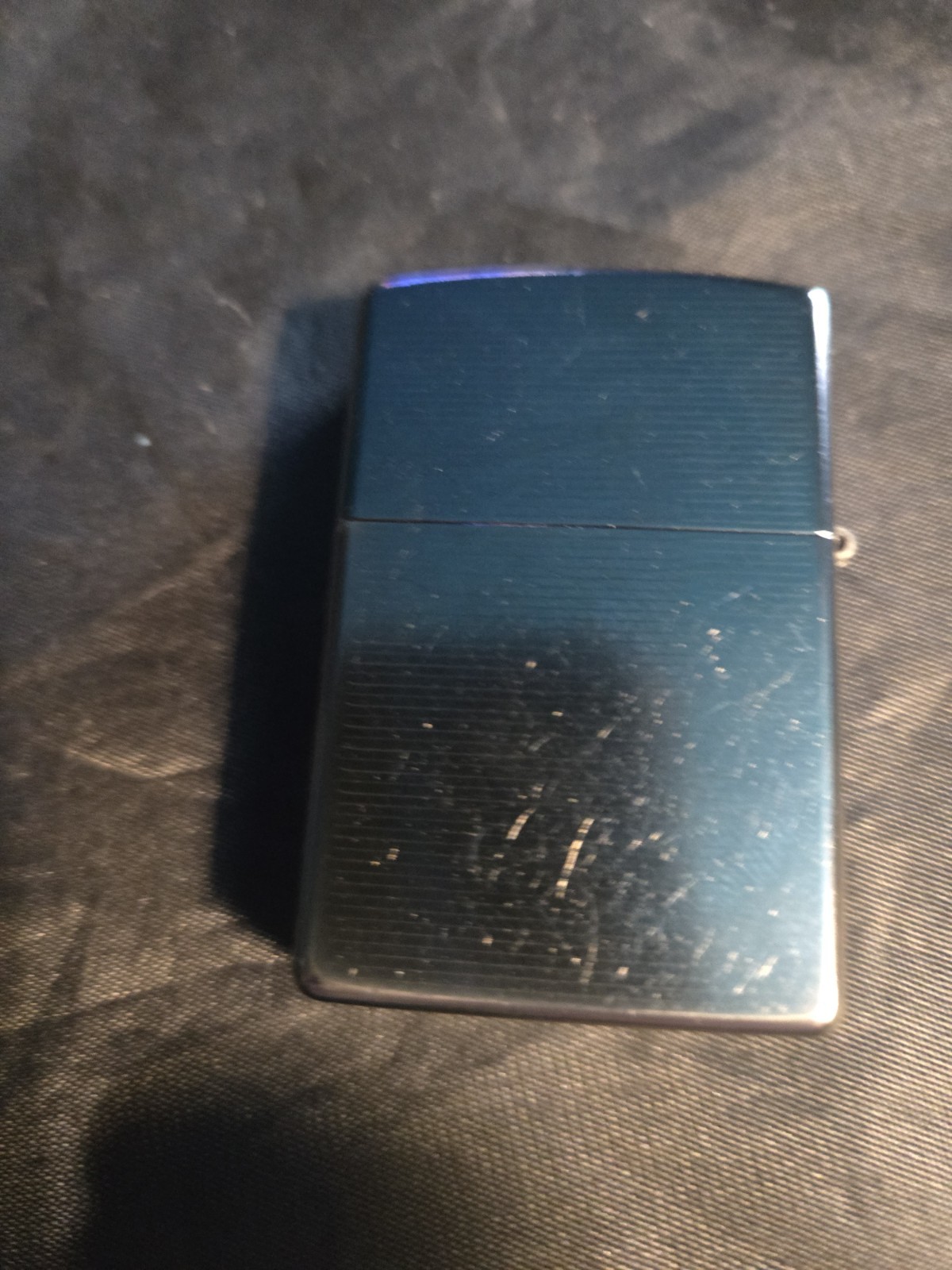 Zippo Fine Horizontal Line Lighter With Plastic Case 2006 Unused