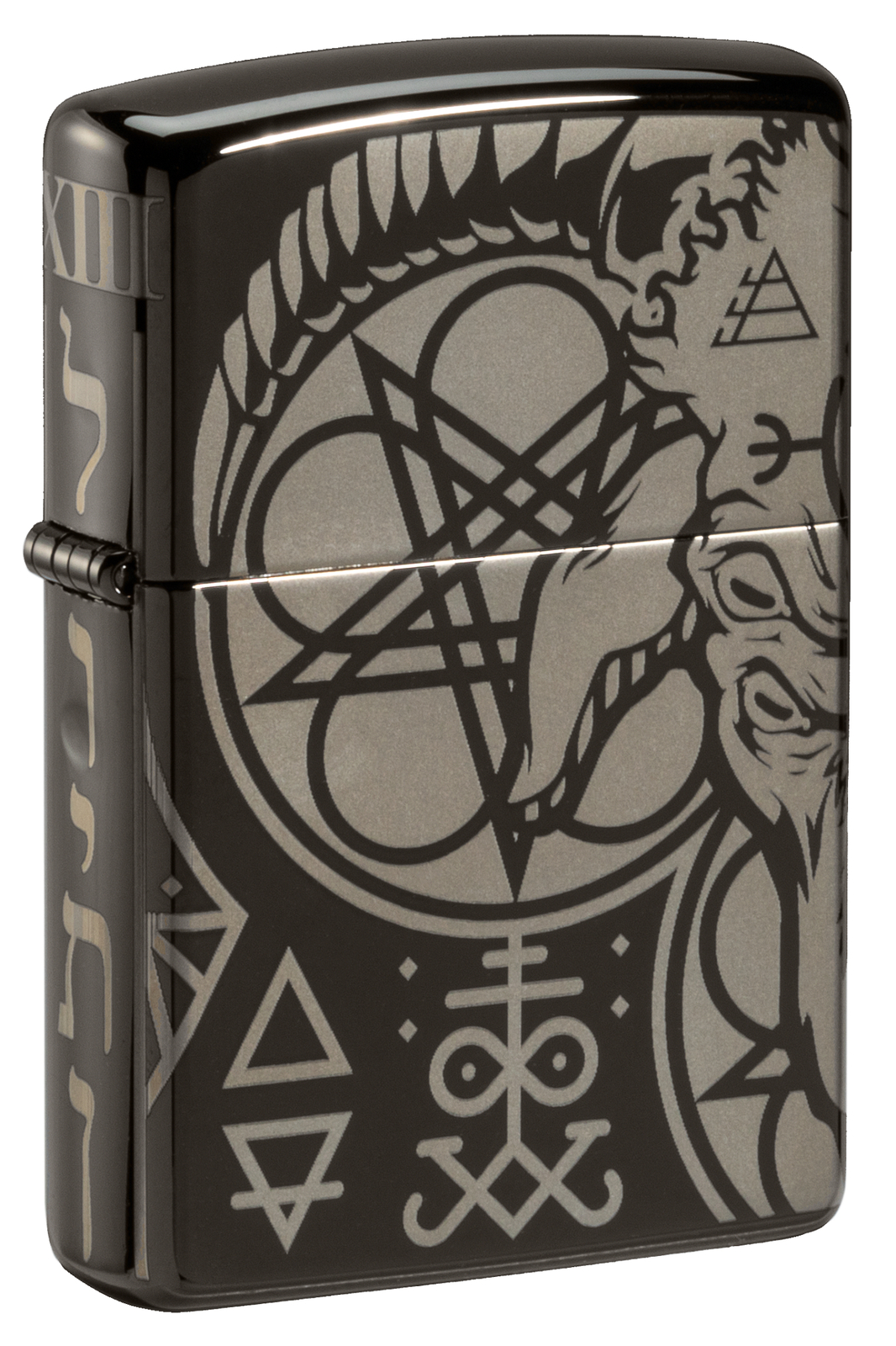 Zippo Occult Design High Polish Black Windproof Pocket Lighter, 24756-087085