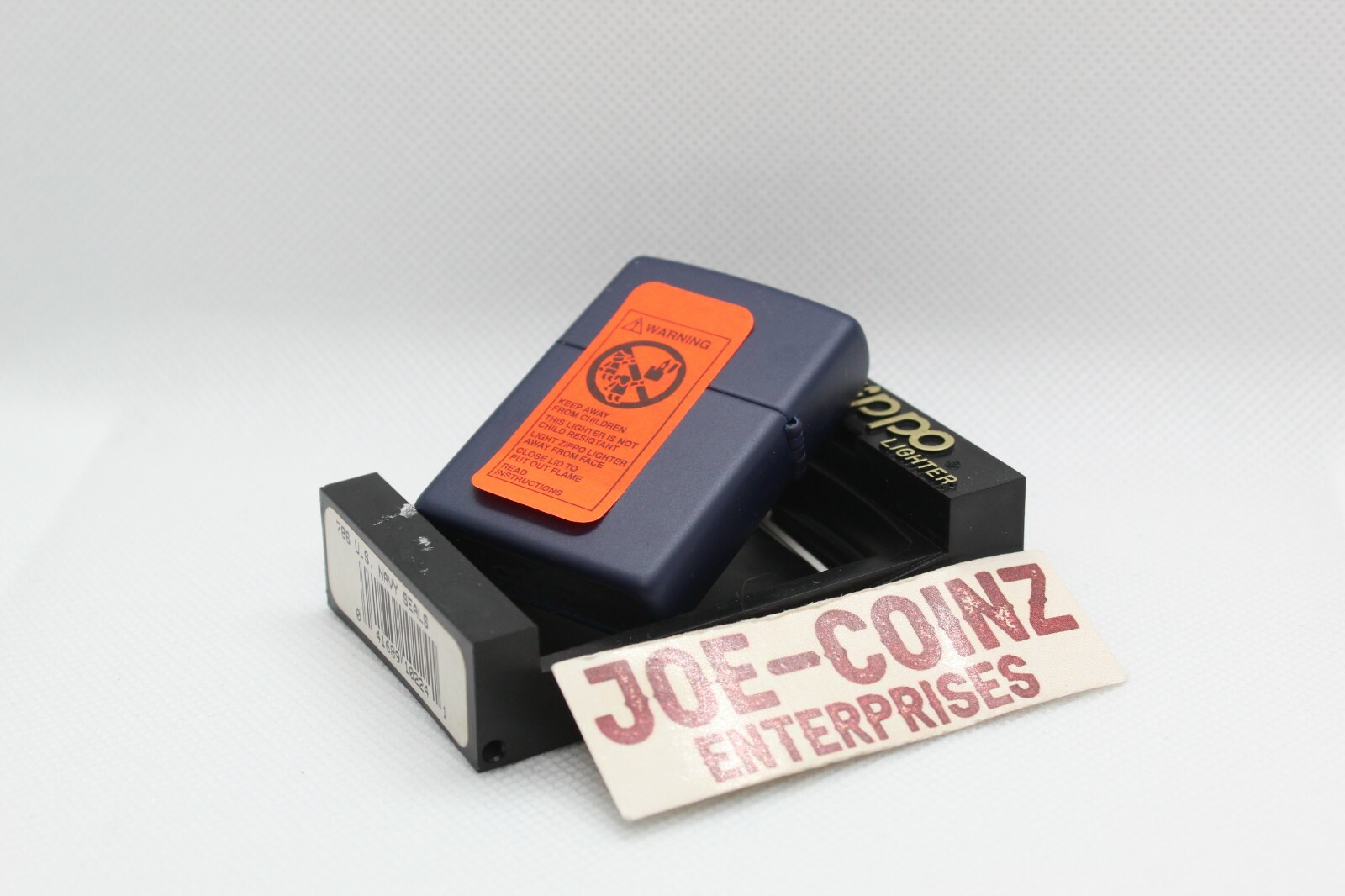 U.S. NAVY SEALS RETRO ZIPPO LIGHTER NAVY BLUE PAINTED FINISH #786 BOXED. NEW