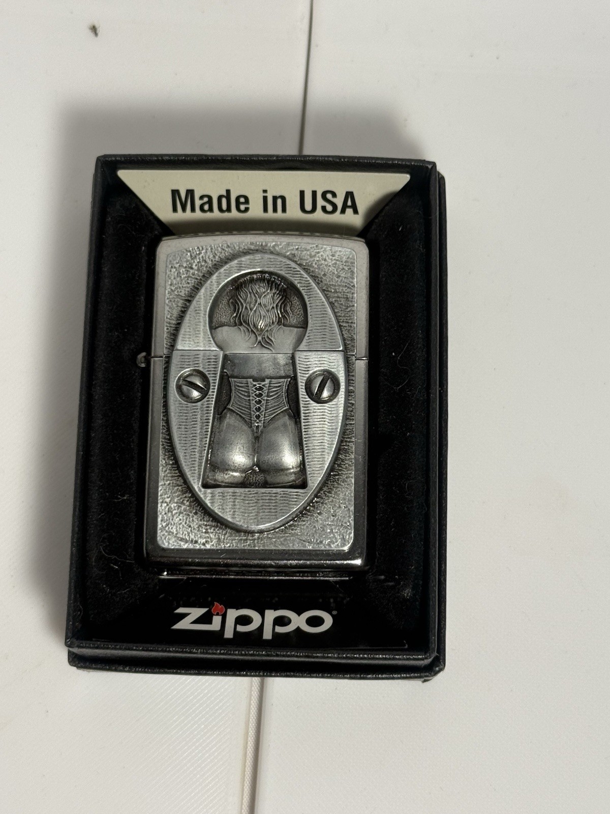 2015 Zippo Lighter Keyhole Suber Sexy Pin Up In Basque With Box