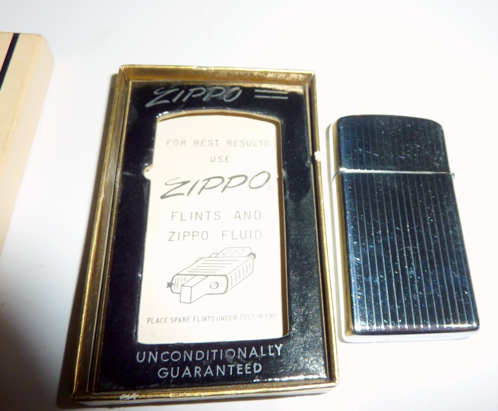 Vintage Lighter Lot 5 Zippo Slim XII XIV ATC K&B Automatic Japan Boxes