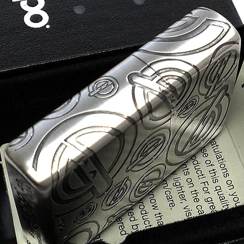 Zippo Ghost In The Shell Laughing Man Silver 3 Sided Etching Lighter Japan Anime