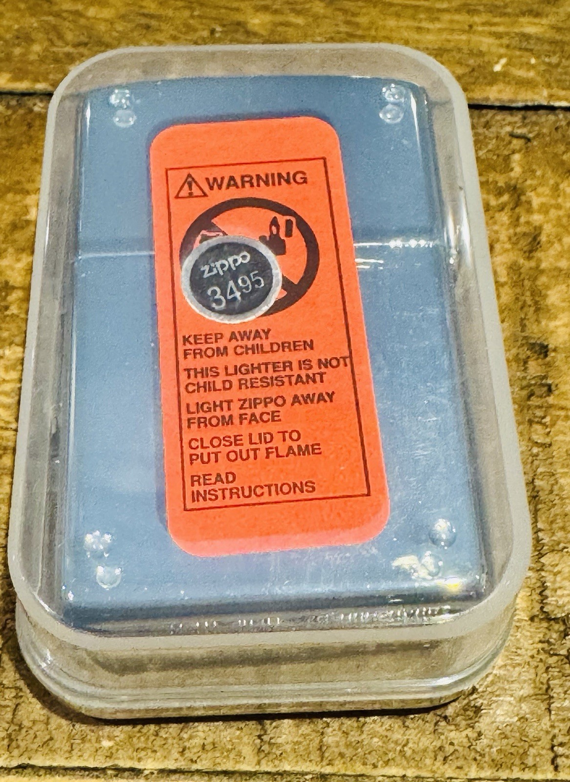 Vintage 2001 Zippo Luxury Silver Pinstripe K-01 NOS Mint Sealed Blank Plate Rare